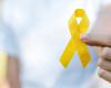 A yellow ribbon, an emblem for suicide prevention awareness